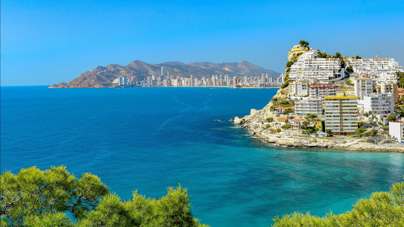 Costa Blanca coastline with Mediterranean sea view